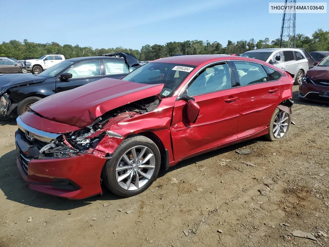 1HGCV1F14MA103640 2021 Honda Accord Lx