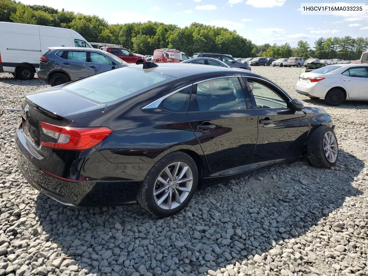 2021 Honda Accord Lx VIN: 1HGCV1F16MA033235 Lot: 70122304