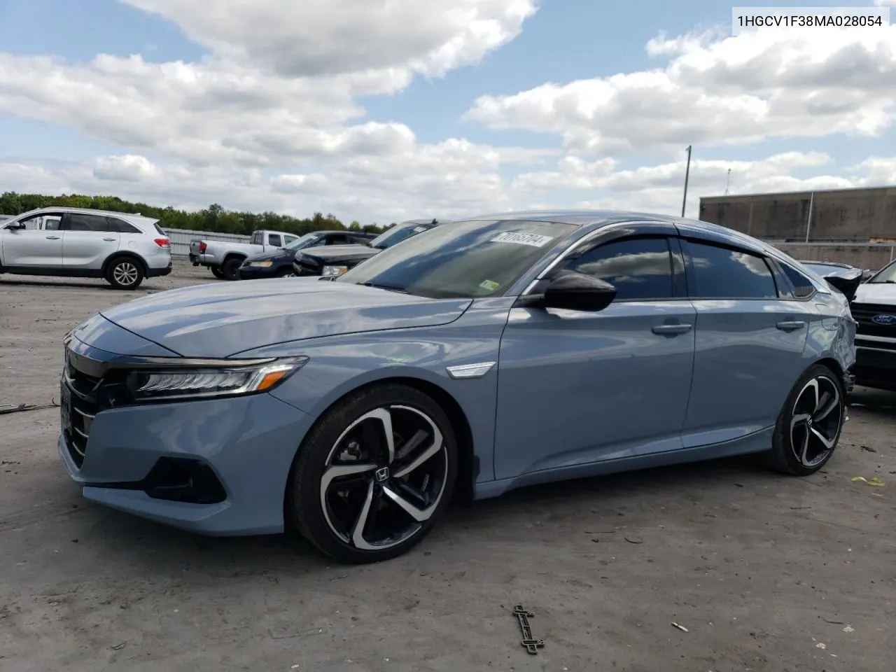 2021 Honda Accord Sport VIN: 1HGCV1F38MA028054 Lot: 70165704