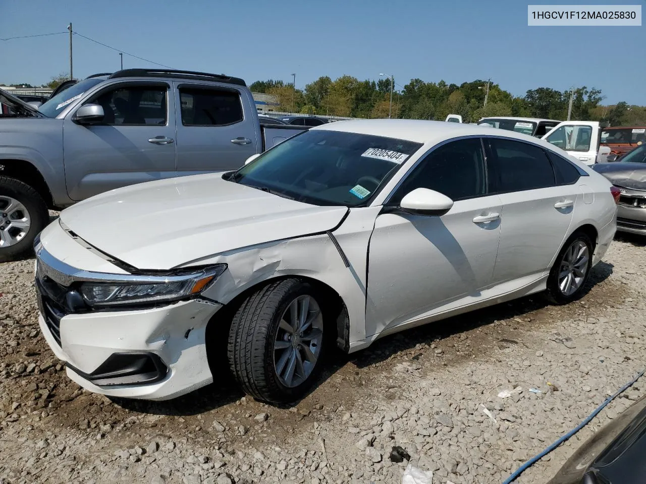 2021 Honda Accord Lx VIN: 1HGCV1F12MA025830 Lot: 70205404