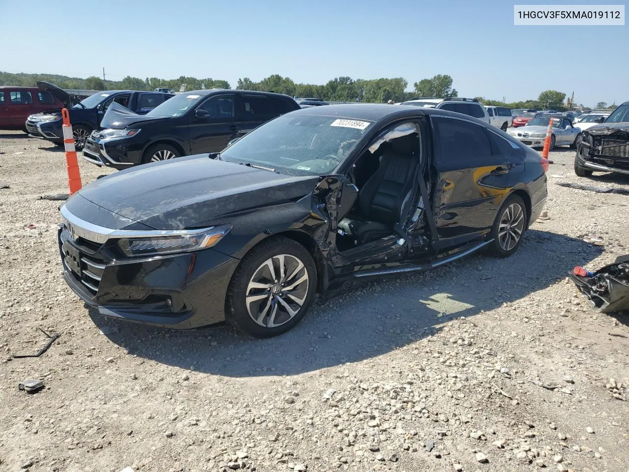 1HGCV3F5XMA019112 2021 Honda Accord Hybrid Exl