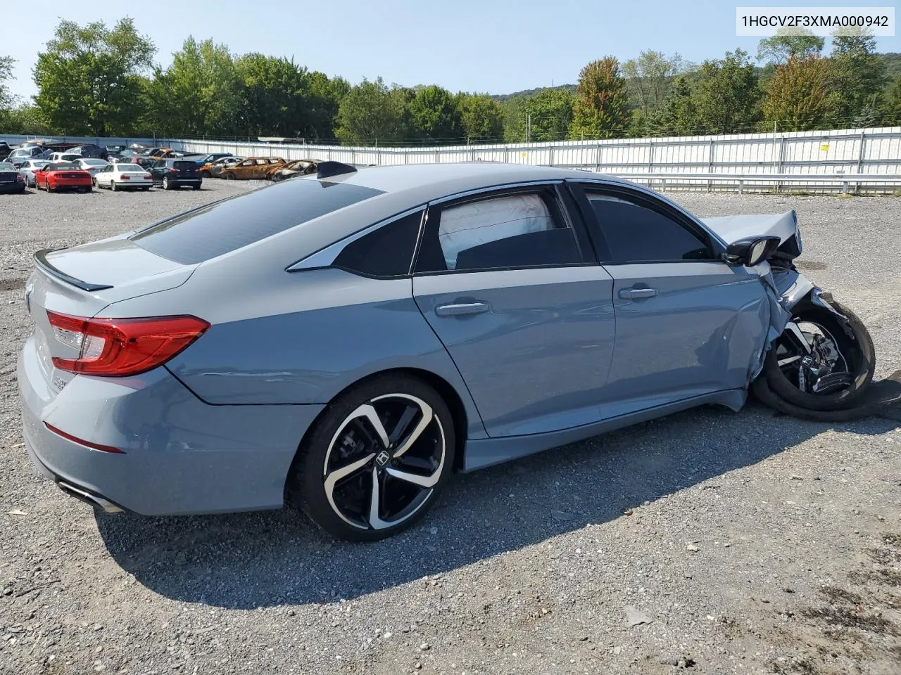 2021 Honda Accord Sport VIN: 1HGCV2F3XMA000942 Lot: 70303154