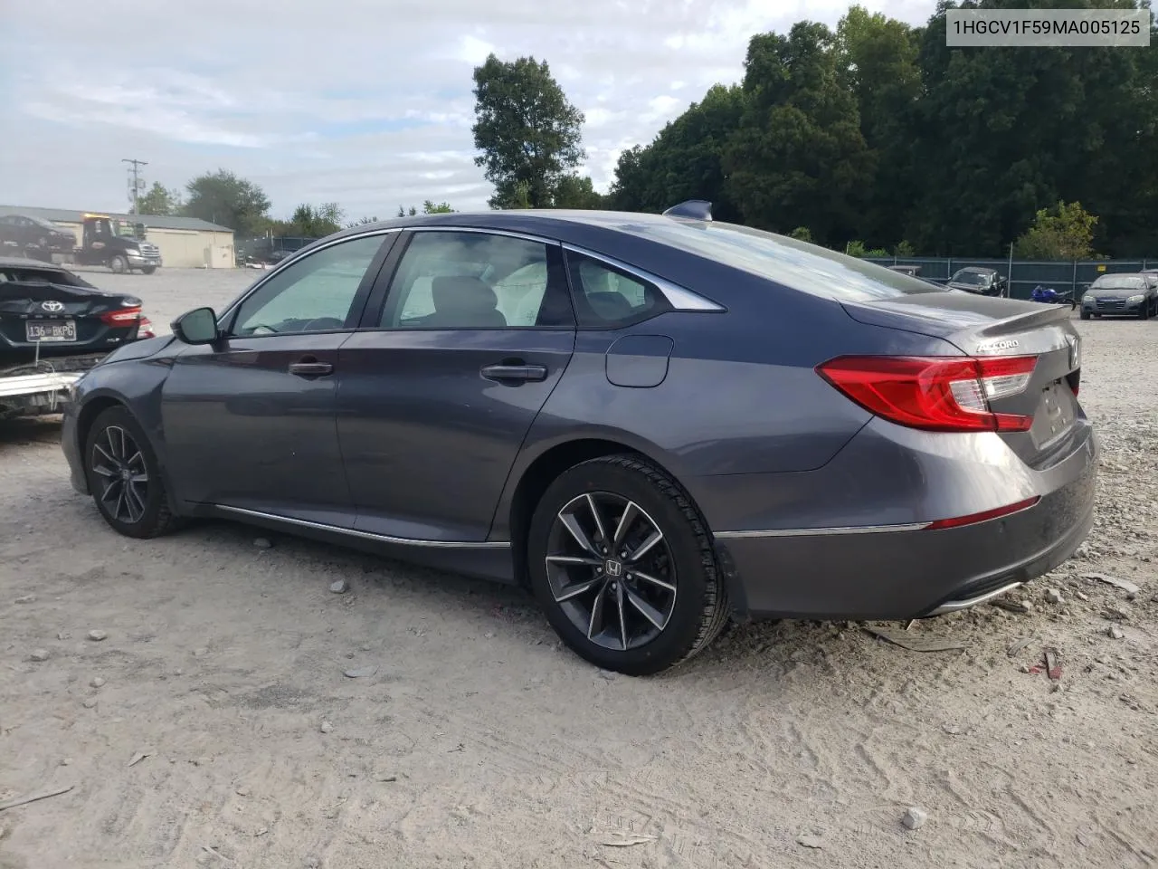 1HGCV1F59MA005125 2021 Honda Accord Exl