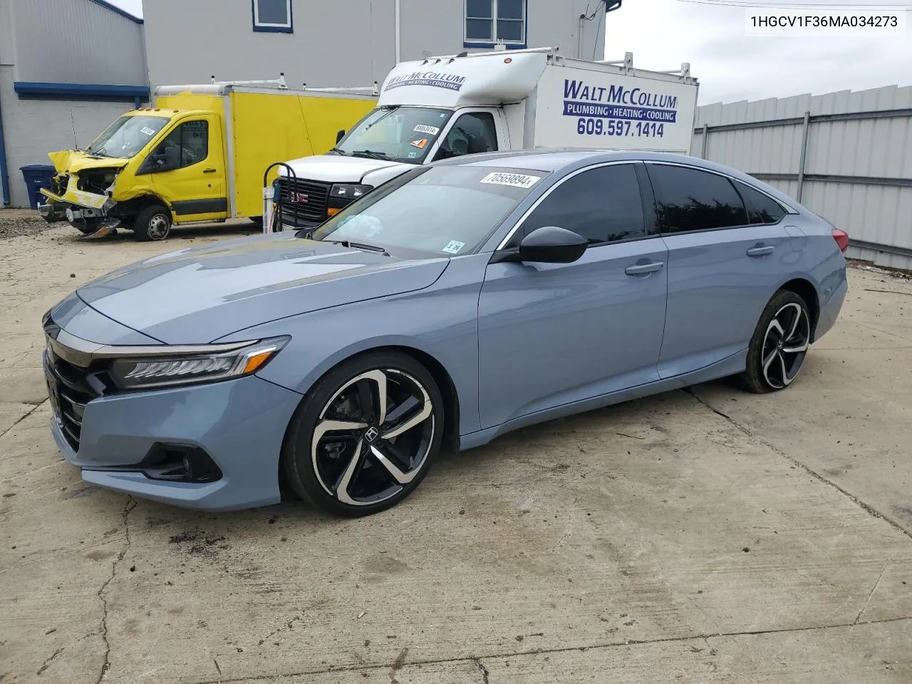 2021 Honda Accord Sport VIN: 1HGCV1F36MA034273 Lot: 70569894