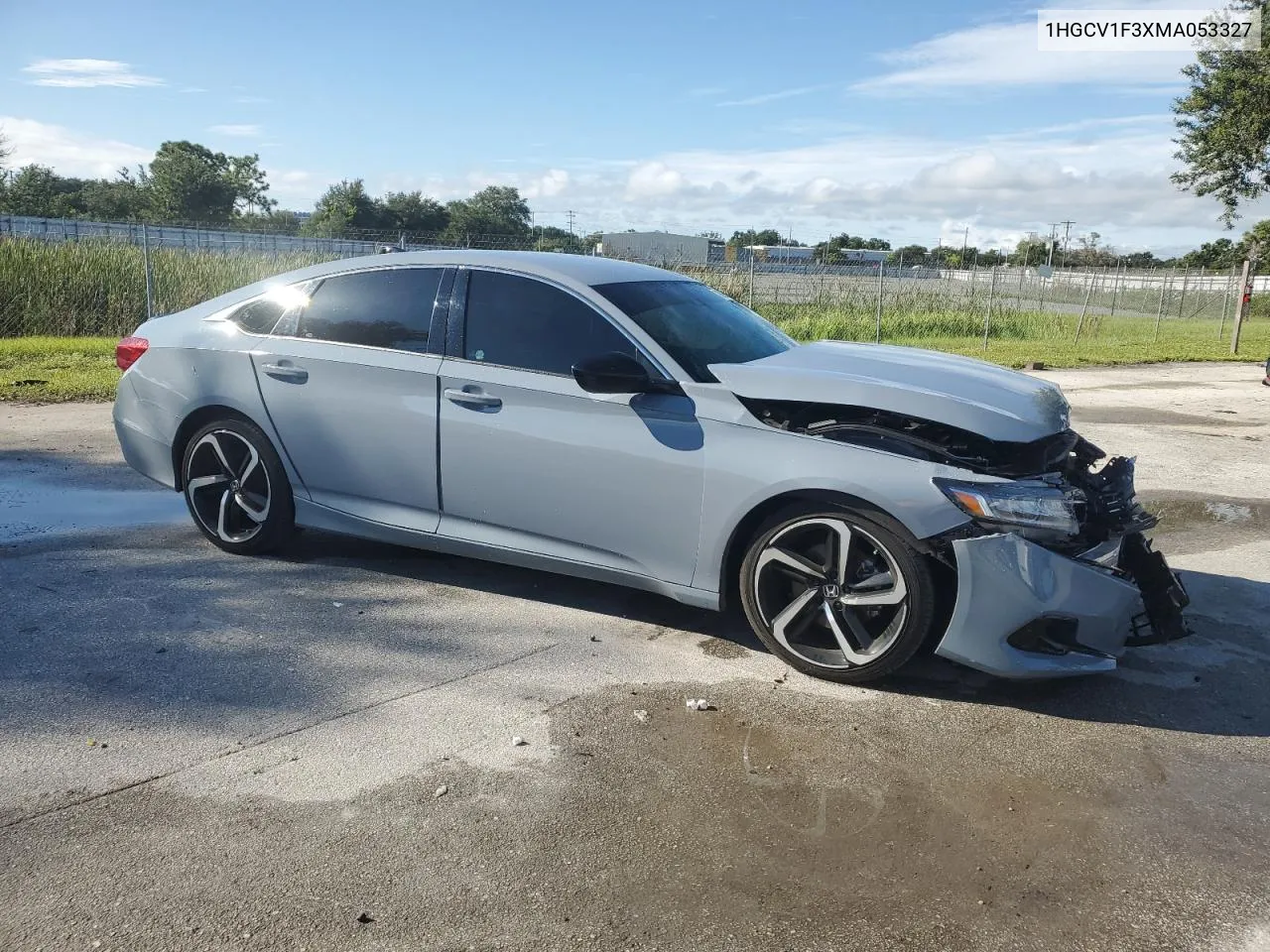 2021 Honda Accord Sport VIN: 1HGCV1F3XMA053327 Lot: 70691354