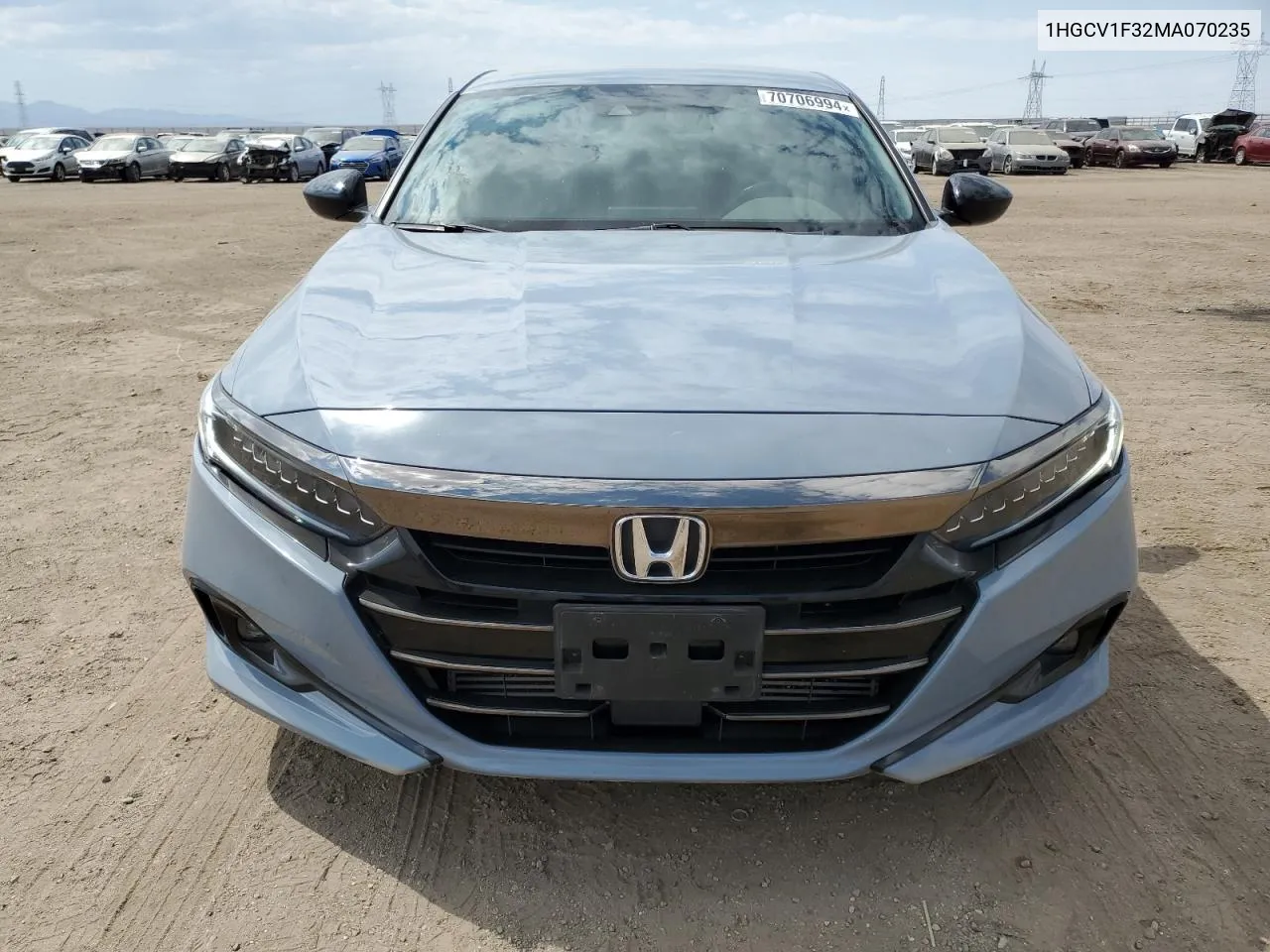 2021 Honda Accord Sport VIN: 1HGCV1F32MA070235 Lot: 70706994