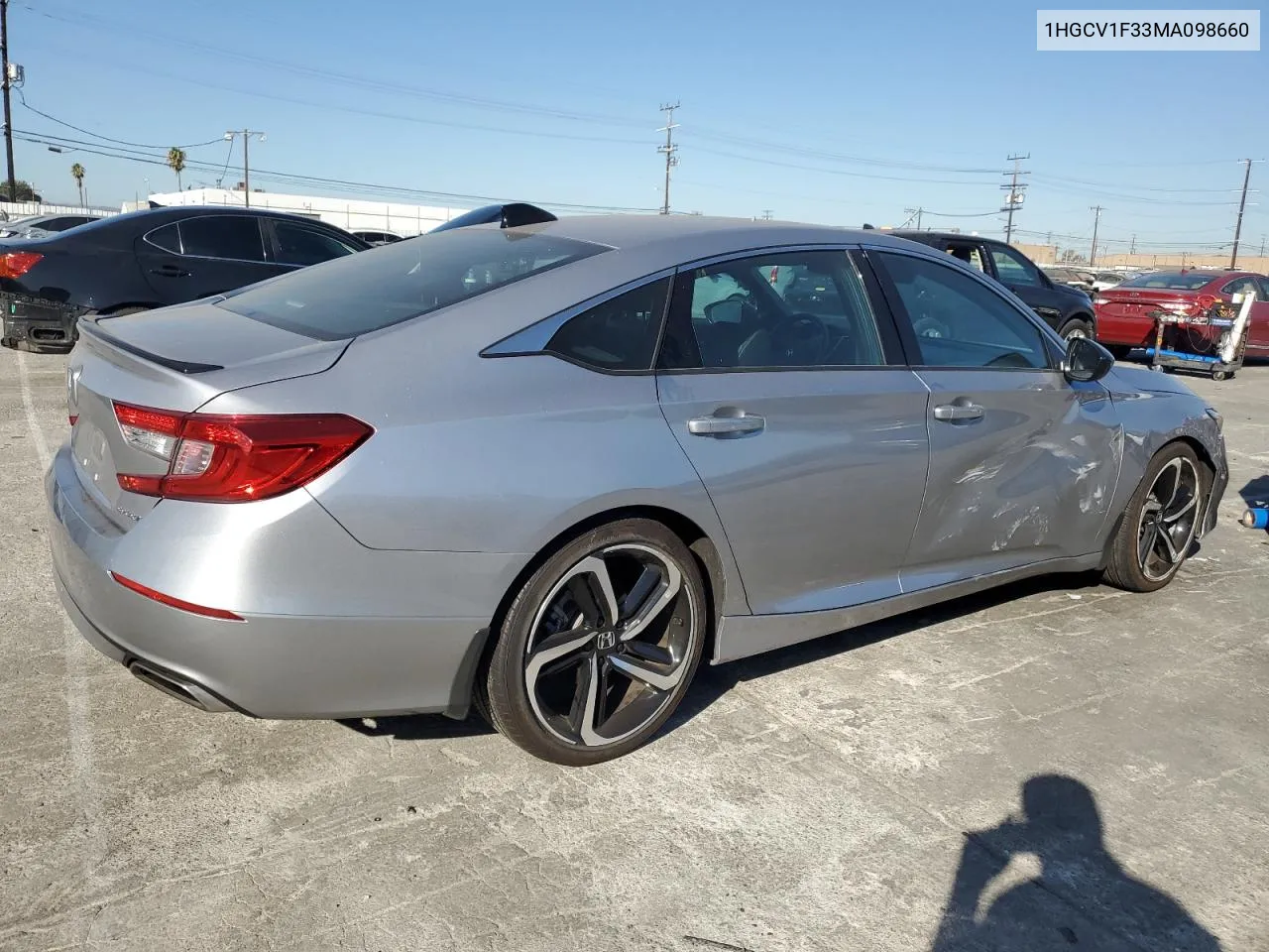 2021 Honda Accord Sport VIN: 1HGCV1F33MA098660 Lot: 70932034