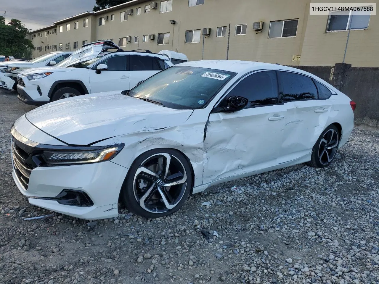 2021 Honda Accord Sport Se VIN: 1HGCV1F48MA067588 Lot: 70960094