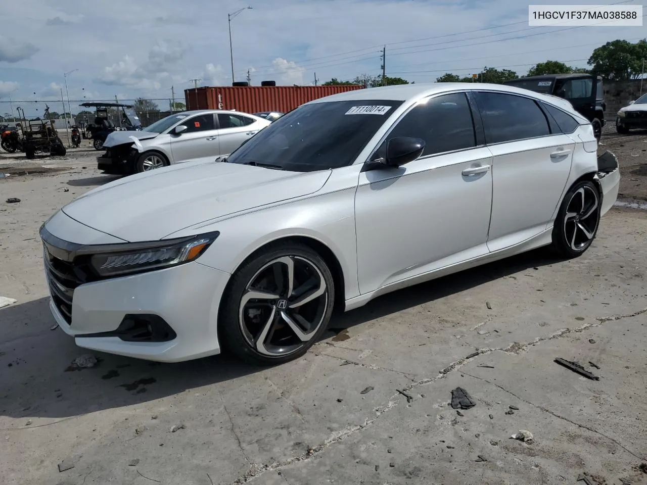 1HGCV1F37MA038588 2021 Honda Accord Sport