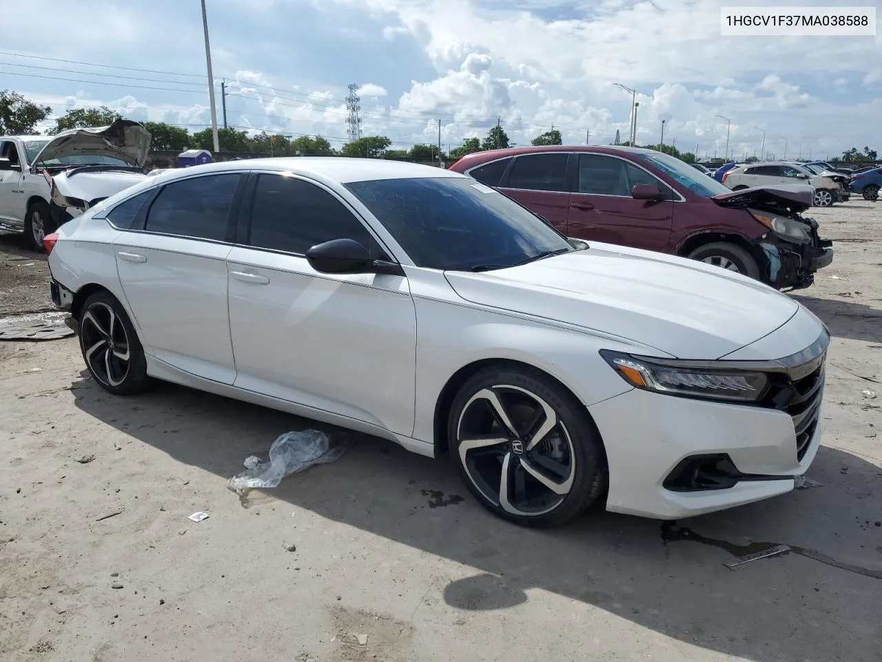 2021 Honda Accord Sport VIN: 1HGCV1F37MA038588 Lot: 71110014