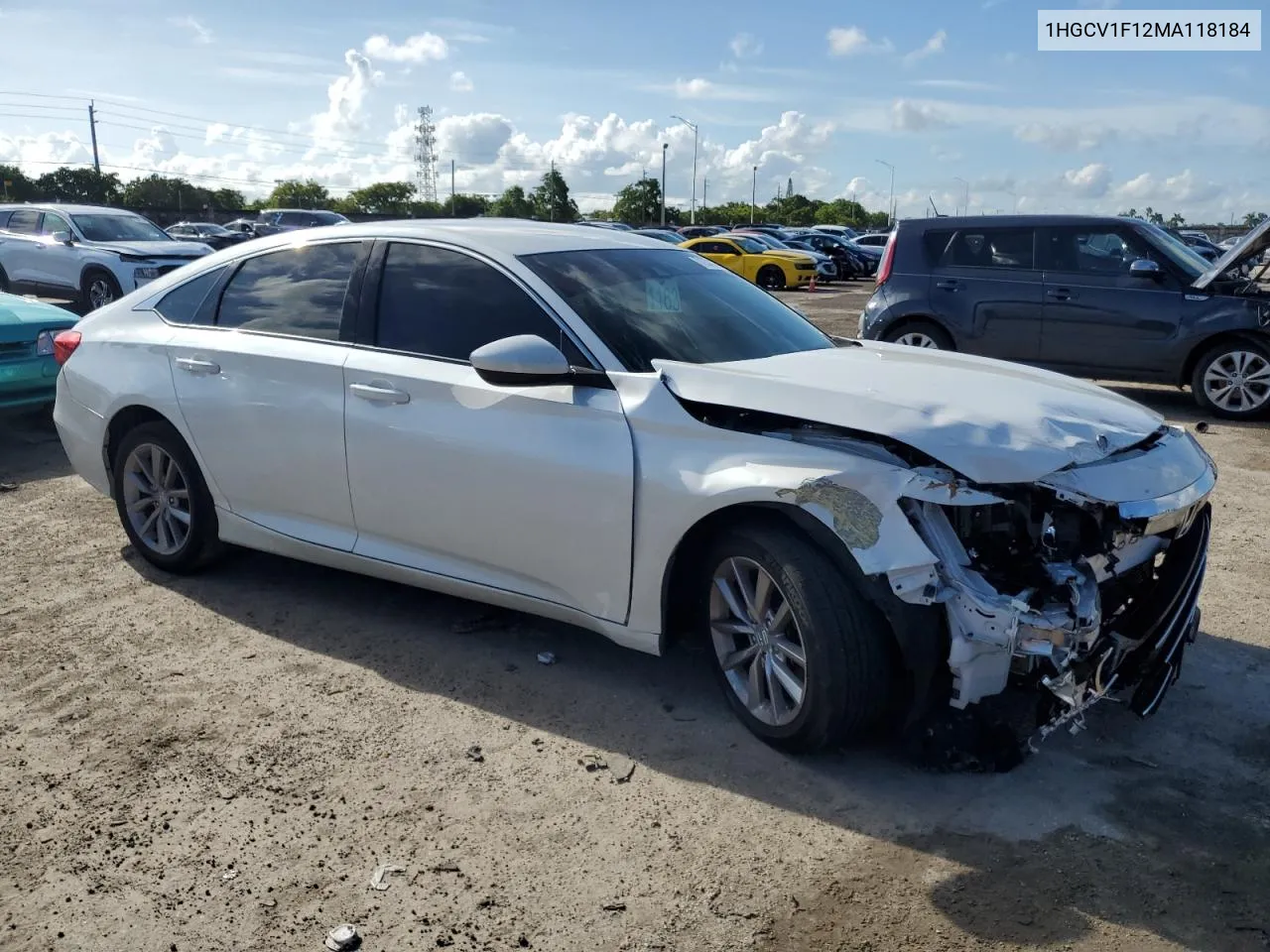 1HGCV1F12MA118184 2021 Honda Accord Lx