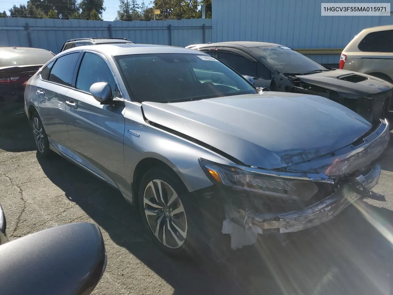 2021 Honda Accord Hybrid Exl VIN: 1HGCV3F55MA015971 Lot: 71422034