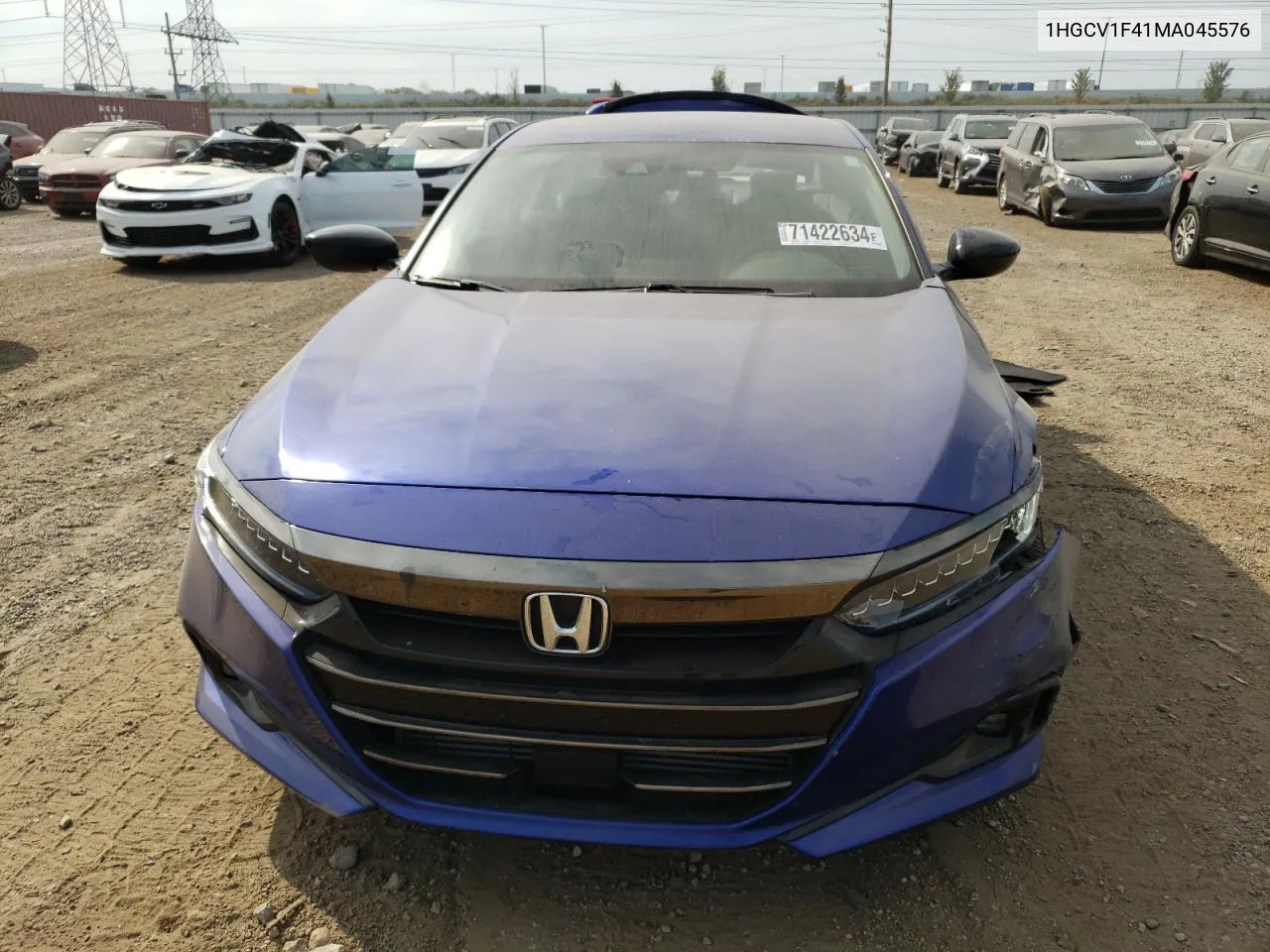 2021 Honda Accord Sport Se VIN: 1HGCV1F41MA045576 Lot: 71422634