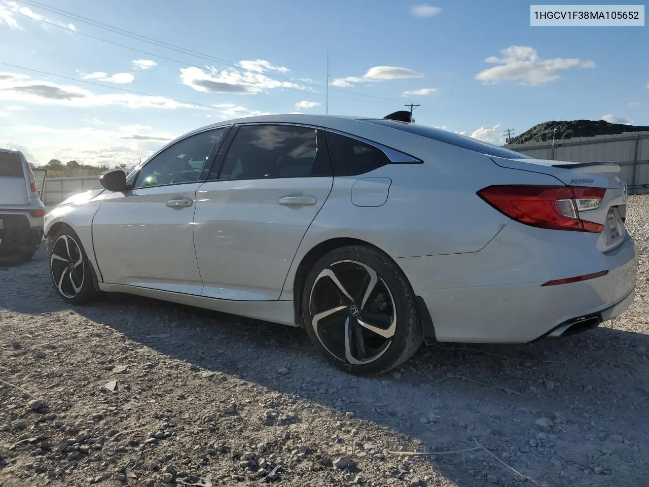 1HGCV1F38MA105652 2021 Honda Accord Sport