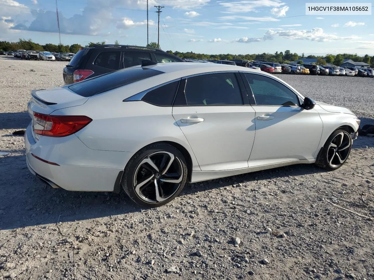 1HGCV1F38MA105652 2021 Honda Accord Sport