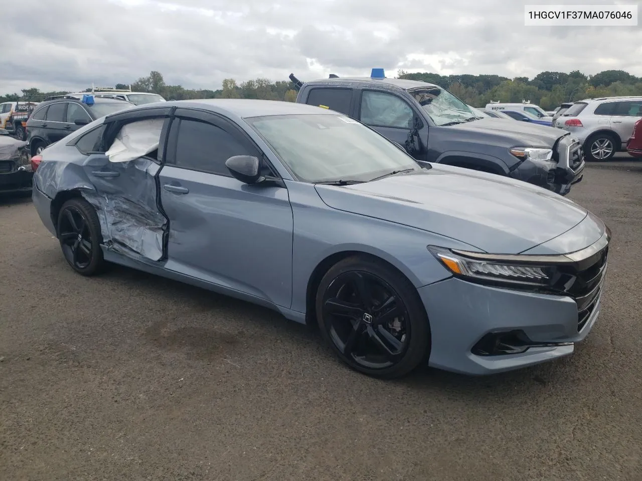 2021 Honda Accord Sport VIN: 1HGCV1F37MA076046 Lot: 72200834