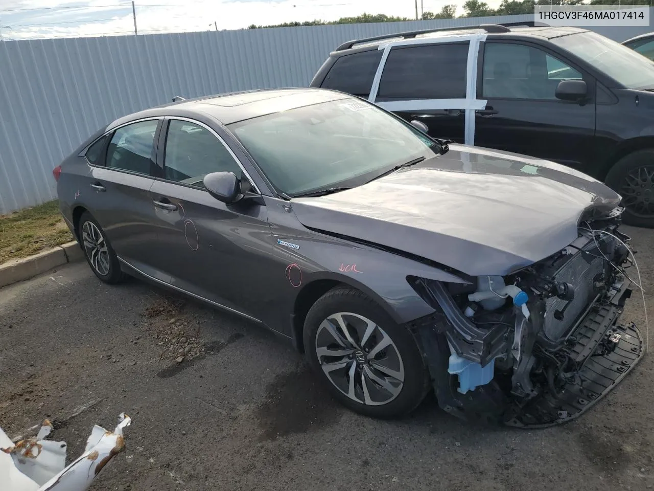 1HGCV3F46MA017414 2021 Honda Accord Hybrid Ex