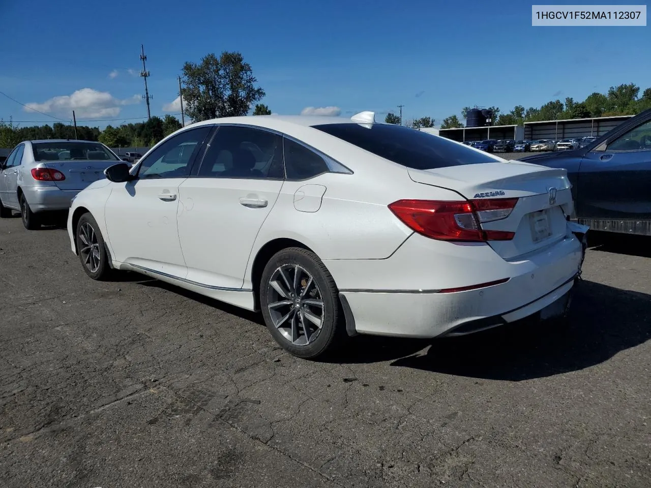 2021 Honda Accord Exl VIN: 1HGCV1F52MA112307 Lot: 72304184