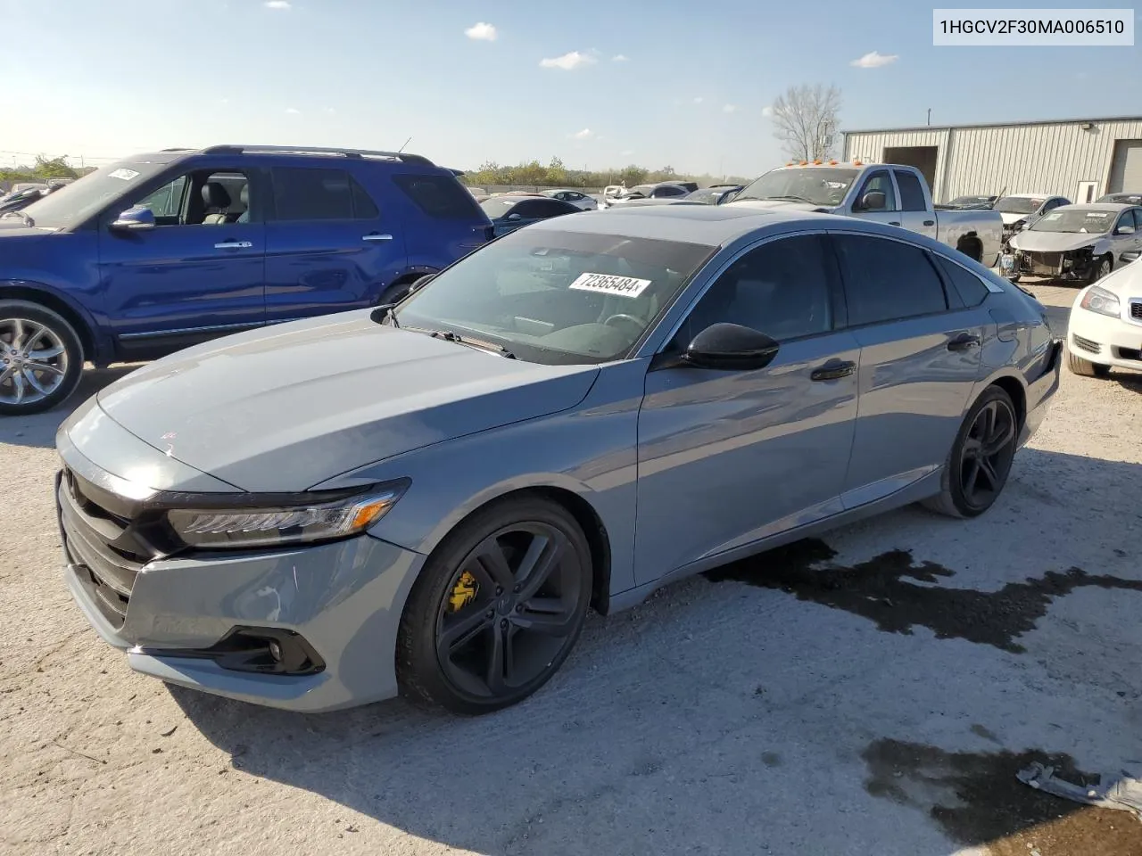 2021 Honda Accord Sport VIN: 1HGCV2F30MA006510 Lot: 72365484