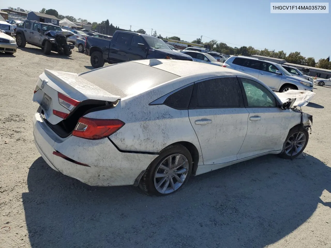 2021 Honda Accord Lx VIN: 1HGCV1F14MA035730 Lot: 72553604