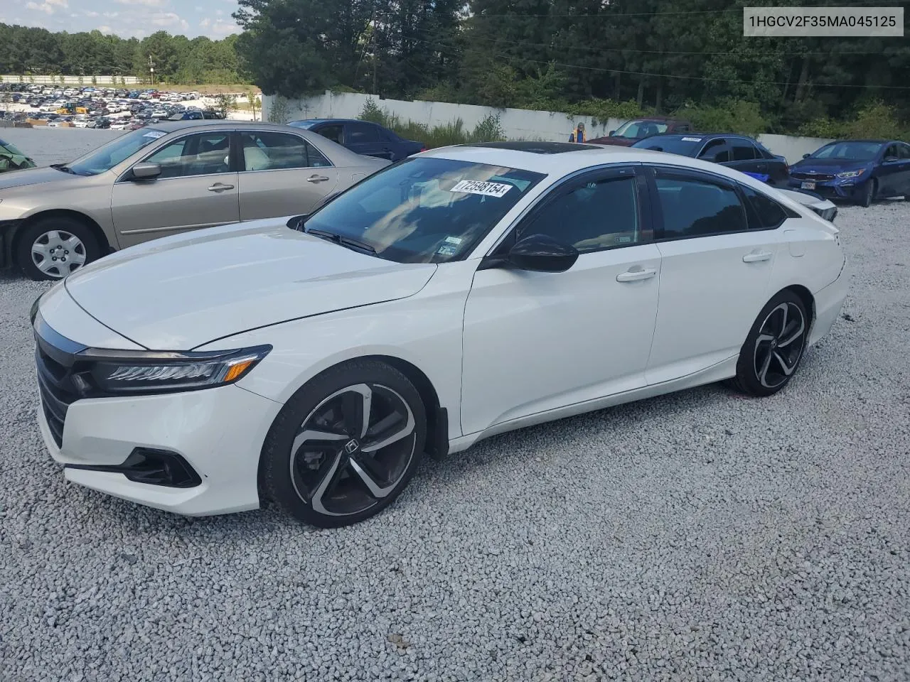 2021 Honda Accord Sport VIN: 1HGCV2F35MA045125 Lot: 72598154