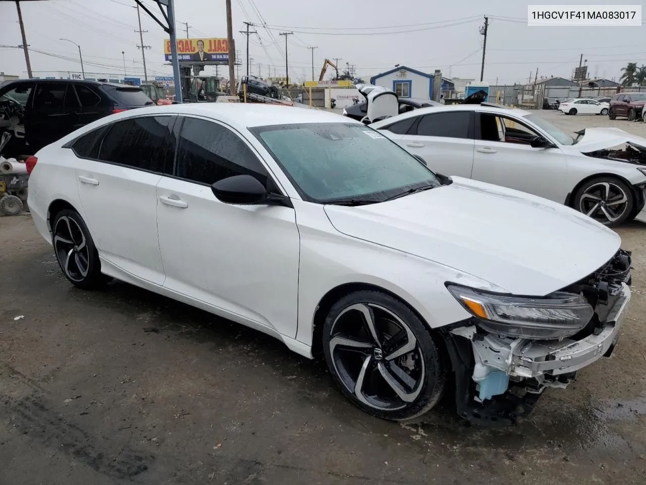 2021 Honda Accord Sport Se VIN: 1HGCV1F41MA083017 Lot: 72722584