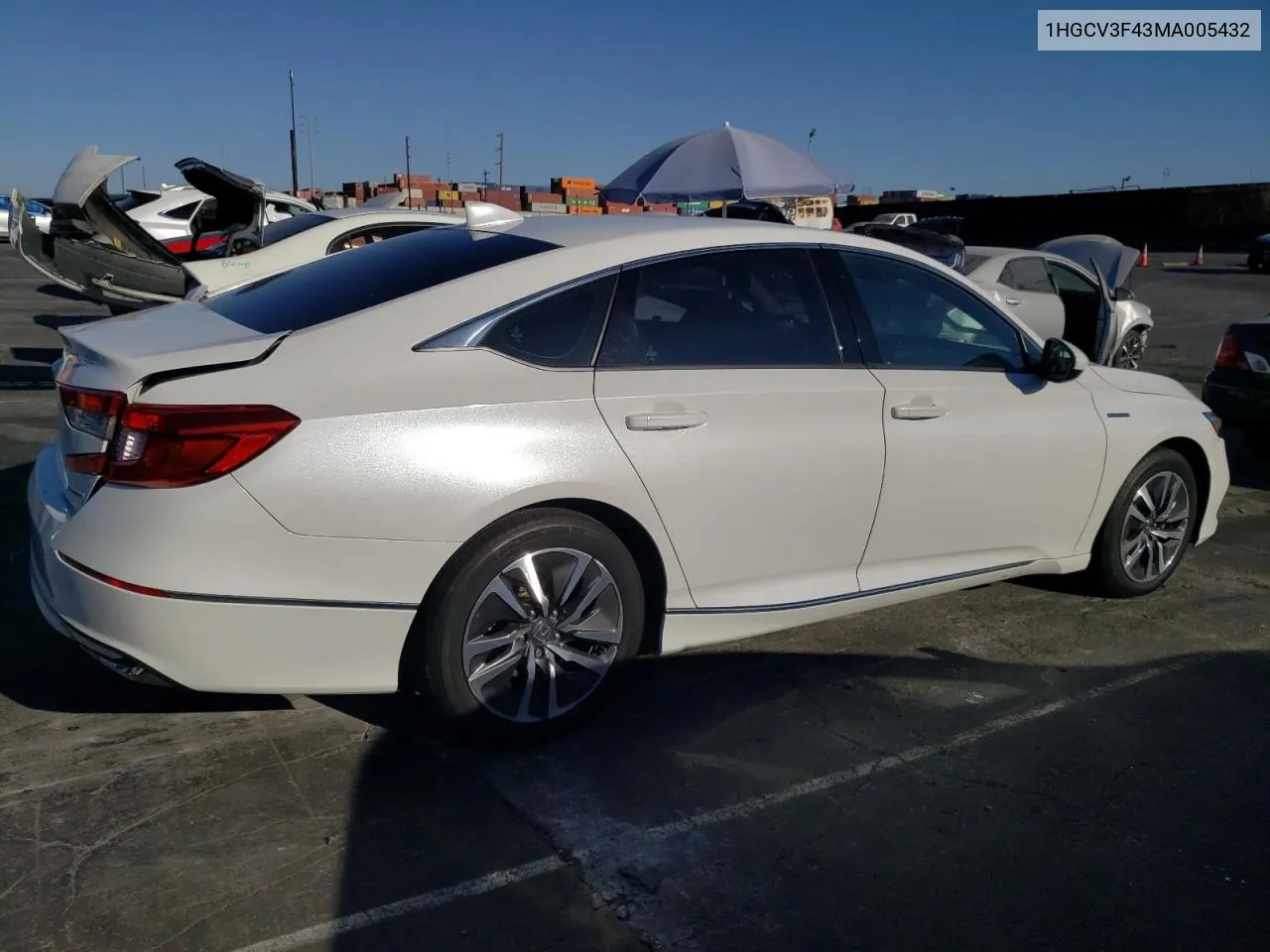 2021 Honda Accord Hybrid Ex VIN: 1HGCV3F43MA005432 Lot: 73058434