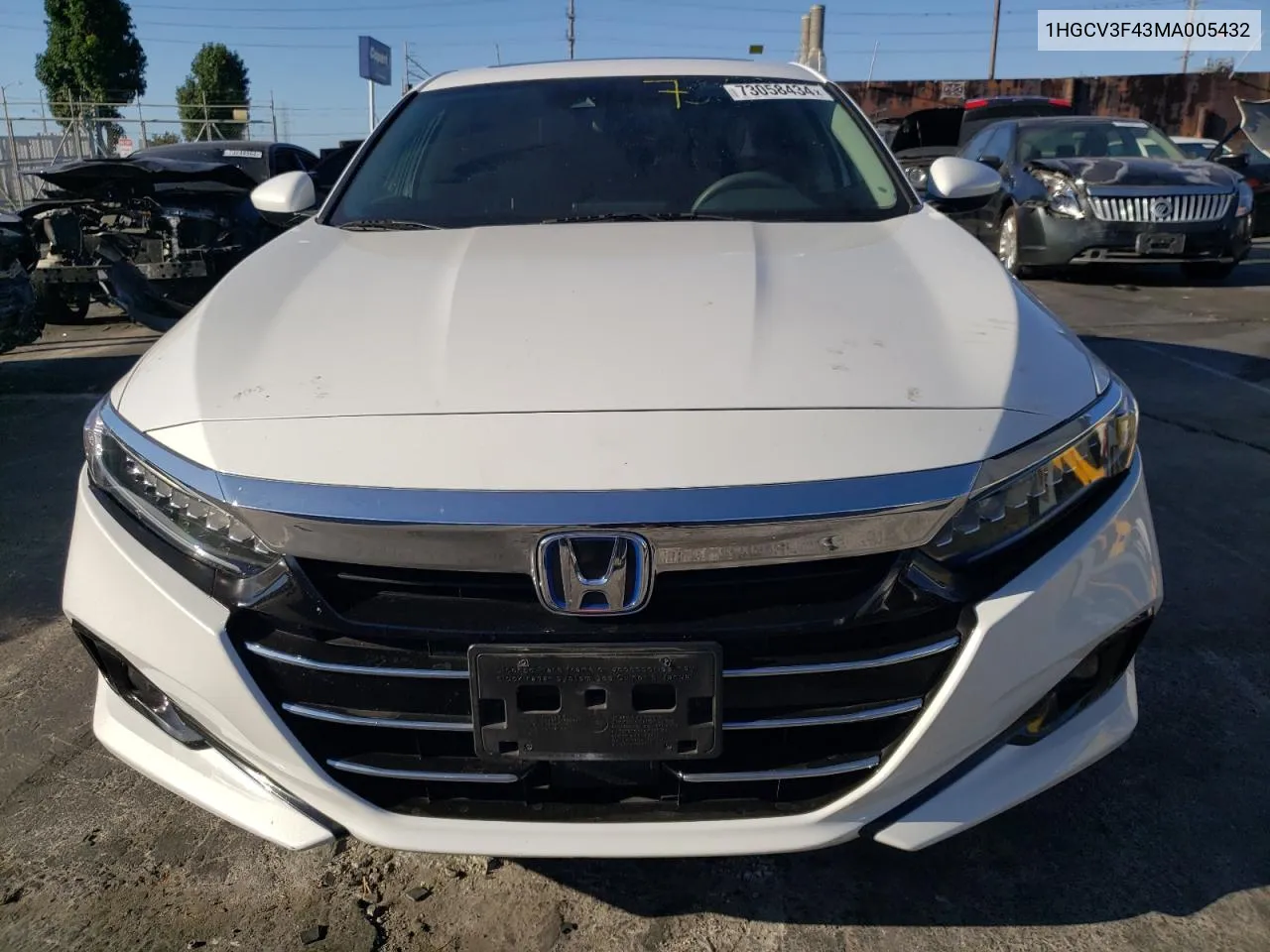 2021 Honda Accord Hybrid Ex VIN: 1HGCV3F43MA005432 Lot: 73058434