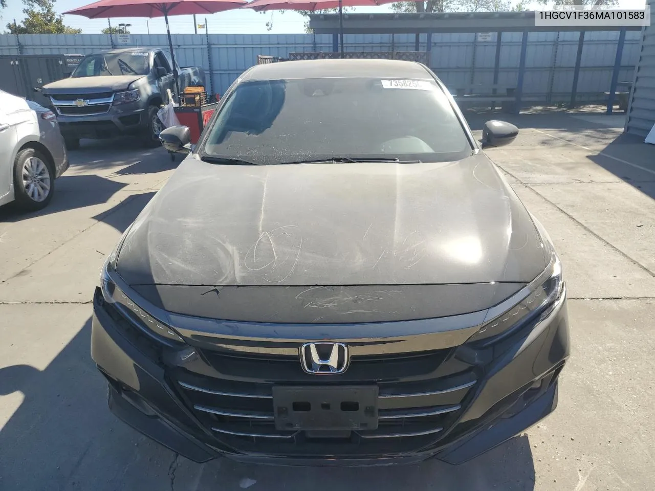 2021 Honda Accord Sport VIN: 1HGCV1F36MA101583 Lot: 73582564