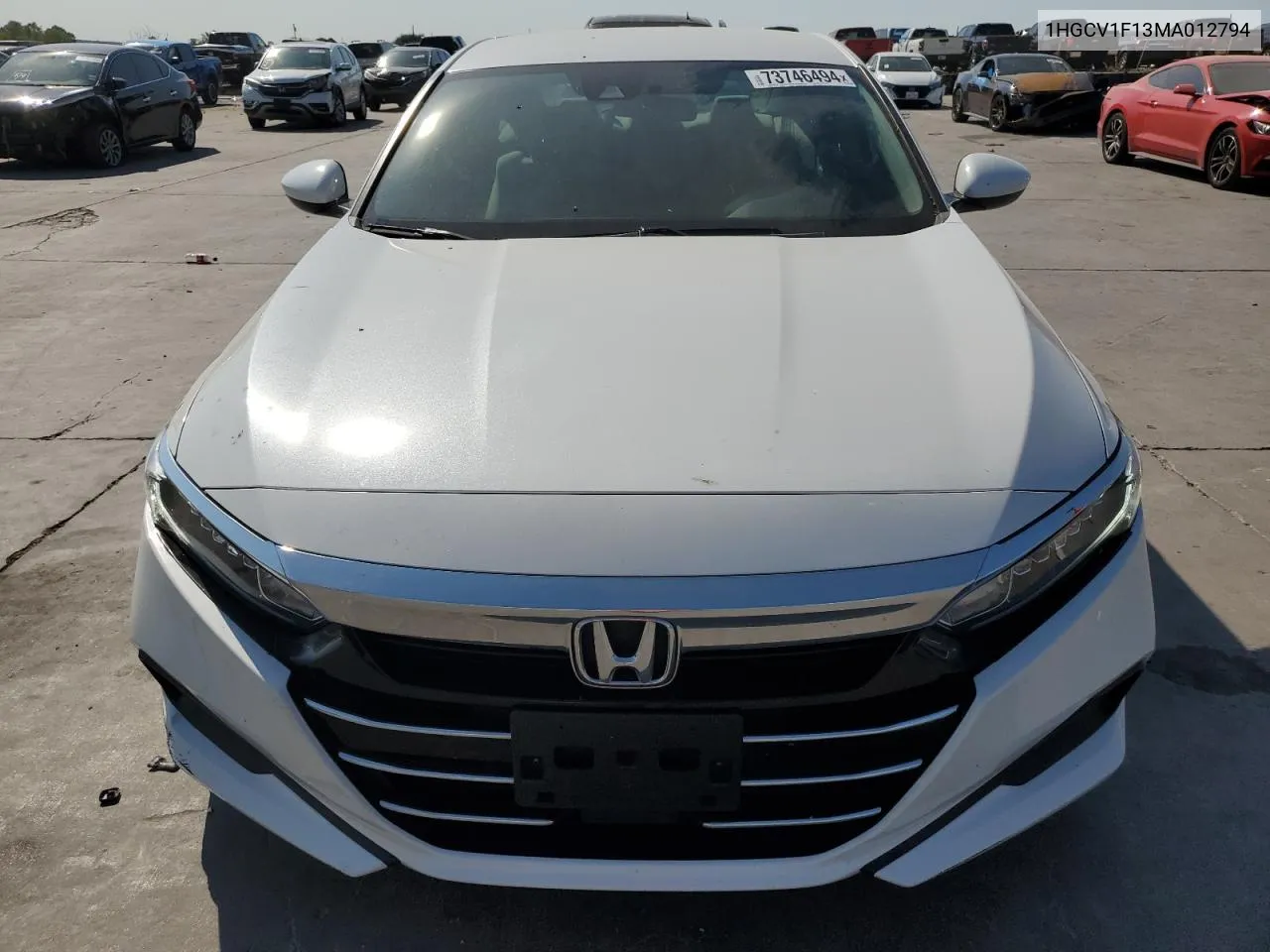 2021 Honda Accord Lx VIN: 1HGCV1F13MA012794 Lot: 73746494