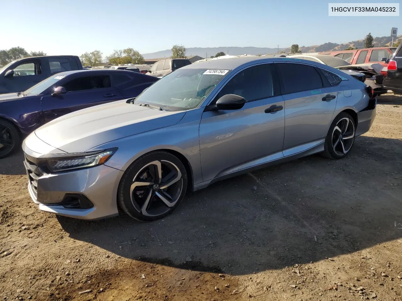 2021 Honda Accord Sport VIN: 1HGCV1F33MA045232 Lot: 74298754