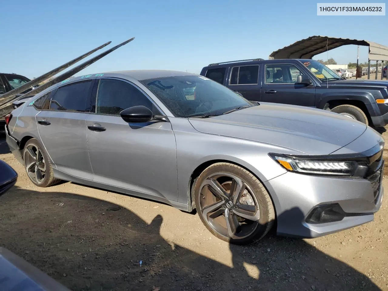 2021 Honda Accord Sport VIN: 1HGCV1F33MA045232 Lot: 74298754