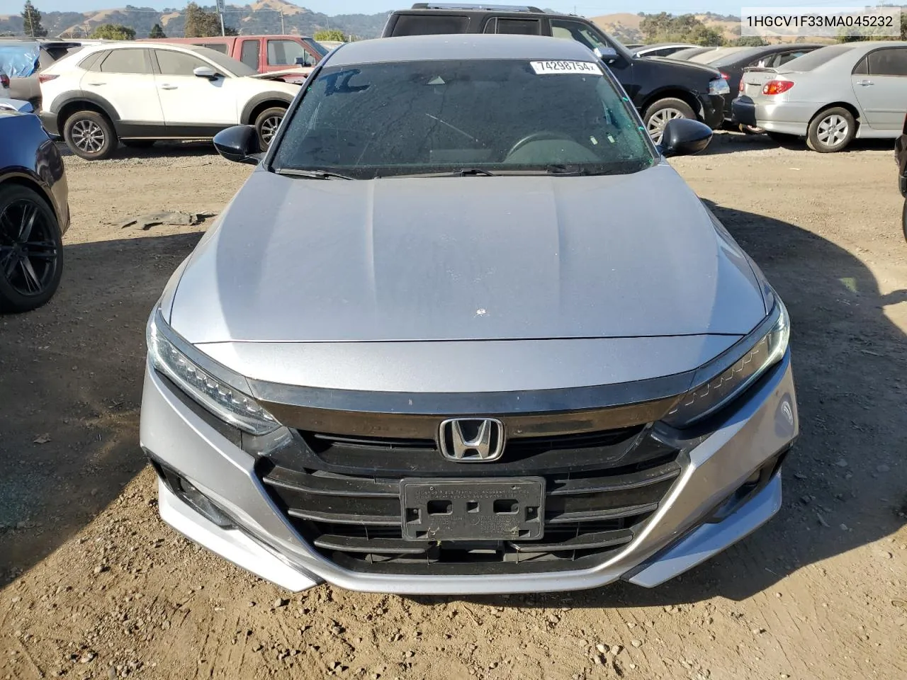 2021 Honda Accord Sport VIN: 1HGCV1F33MA045232 Lot: 74298754