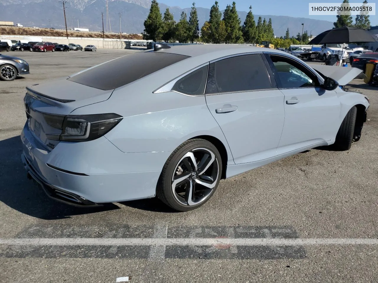 2021 Honda Accord Sport VIN: 1HGCV2F30MA005518 Lot: 74333124