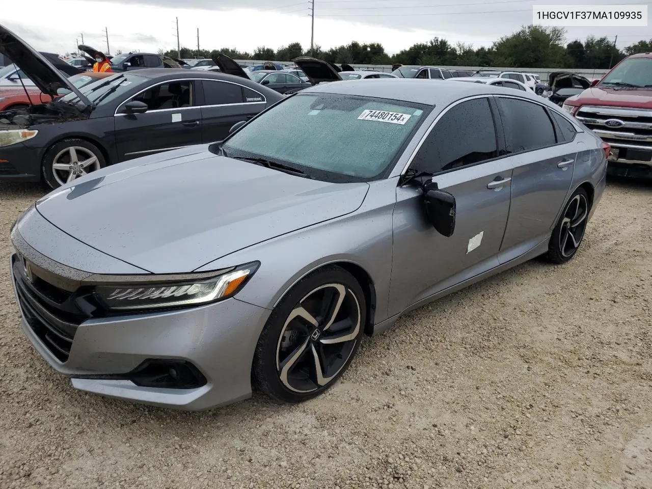 2021 Honda Accord Sport VIN: 1HGCV1F37MA109935 Lot: 74480154