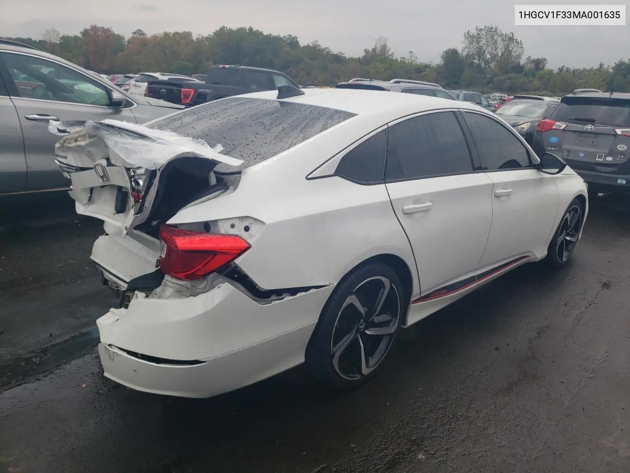 2021 Honda Accord Sport VIN: 1HGCV1F33MA001635 Lot: 74555974