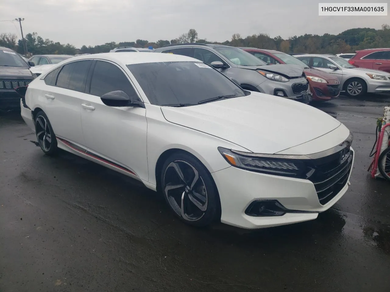 2021 Honda Accord Sport VIN: 1HGCV1F33MA001635 Lot: 74555974