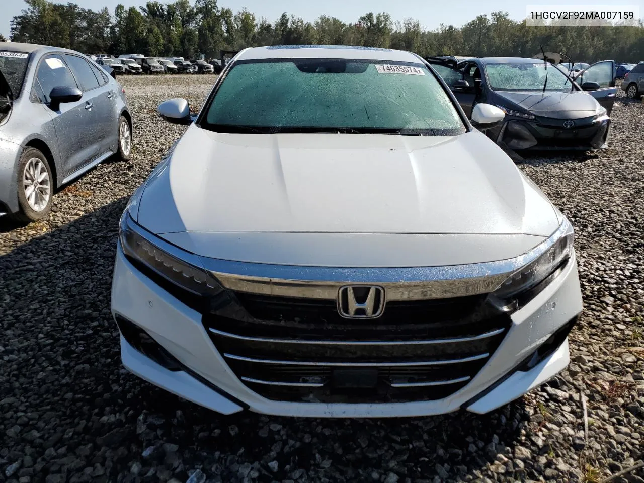 2021 Honda Accord Touring VIN: 1HGCV2F92MA007159 Lot: 74635574