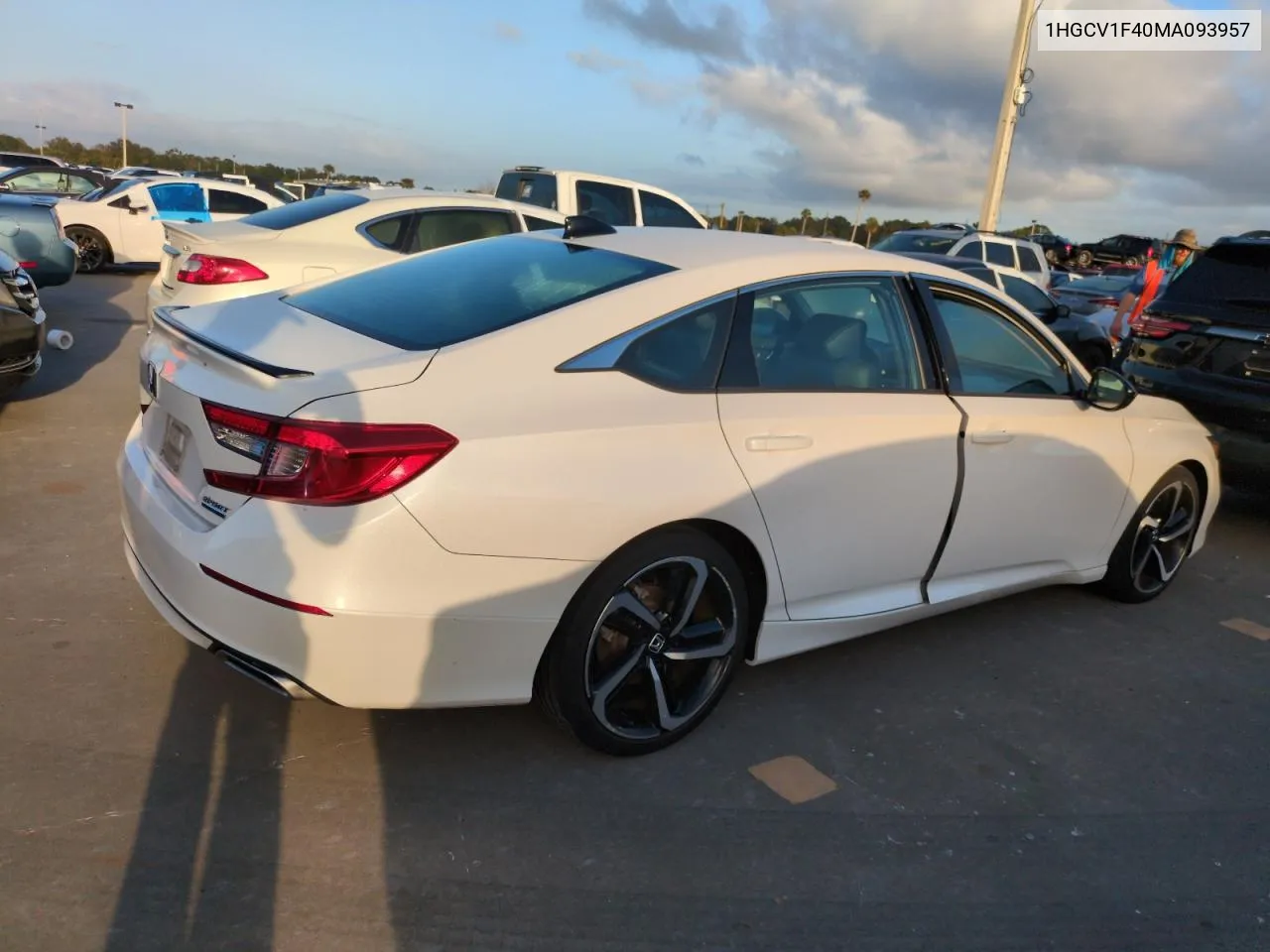 2021 Honda Accord Sport Se VIN: 1HGCV1F40MA093957 Lot: 74683264