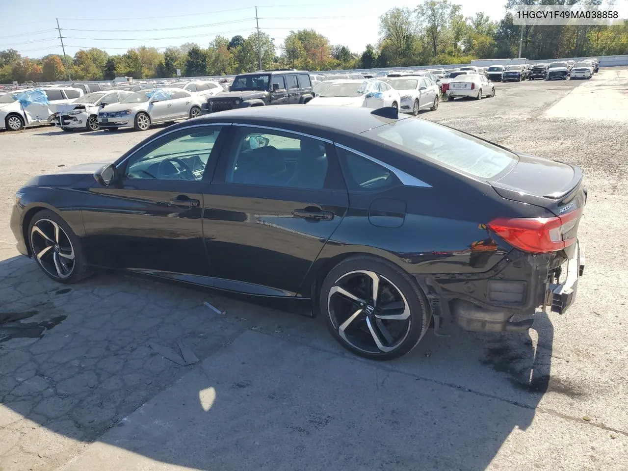 2021 Honda Accord Sport Se VIN: 1HGCV1F49MA038858 Lot: 75192974