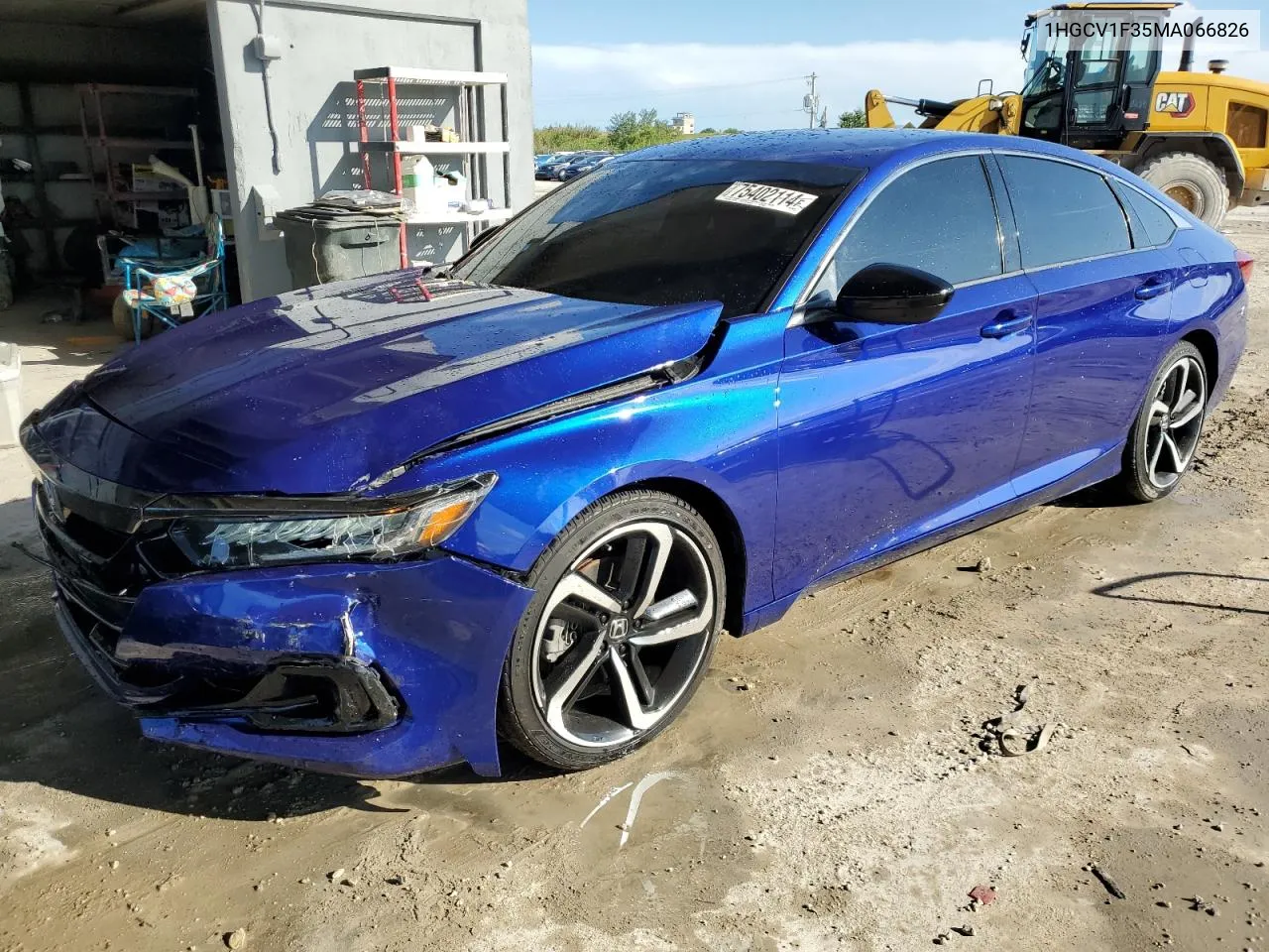 2021 Honda Accord Sport VIN: 1HGCV1F35MA066826 Lot: 75402114