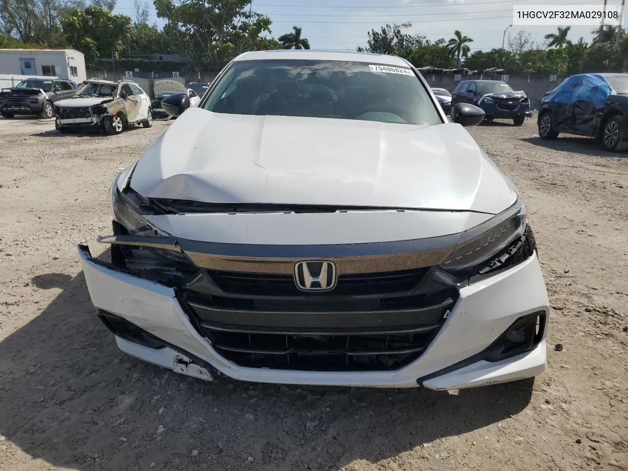 2021 Honda Accord Sport VIN: 1HGCV2F32MA029108 Lot: 75486824