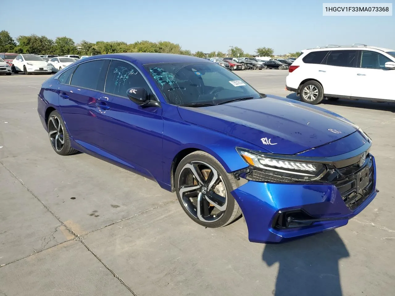 2021 Honda Accord Sport VIN: 1HGCV1F33MA073368 Lot: 75531814