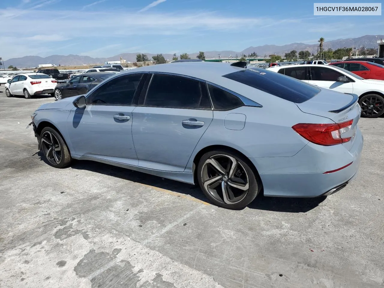 2021 Honda Accord Sport VIN: 1HGCV1F36MA028067 Lot: 75558324