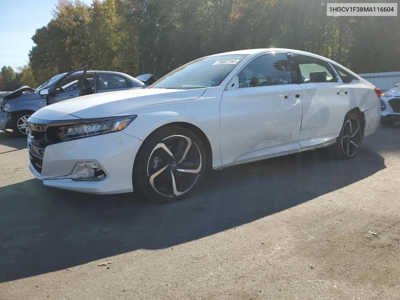 2021 Honda Accord Sport VIN: 1HGCV1F38MA116604 Lot: 75662154