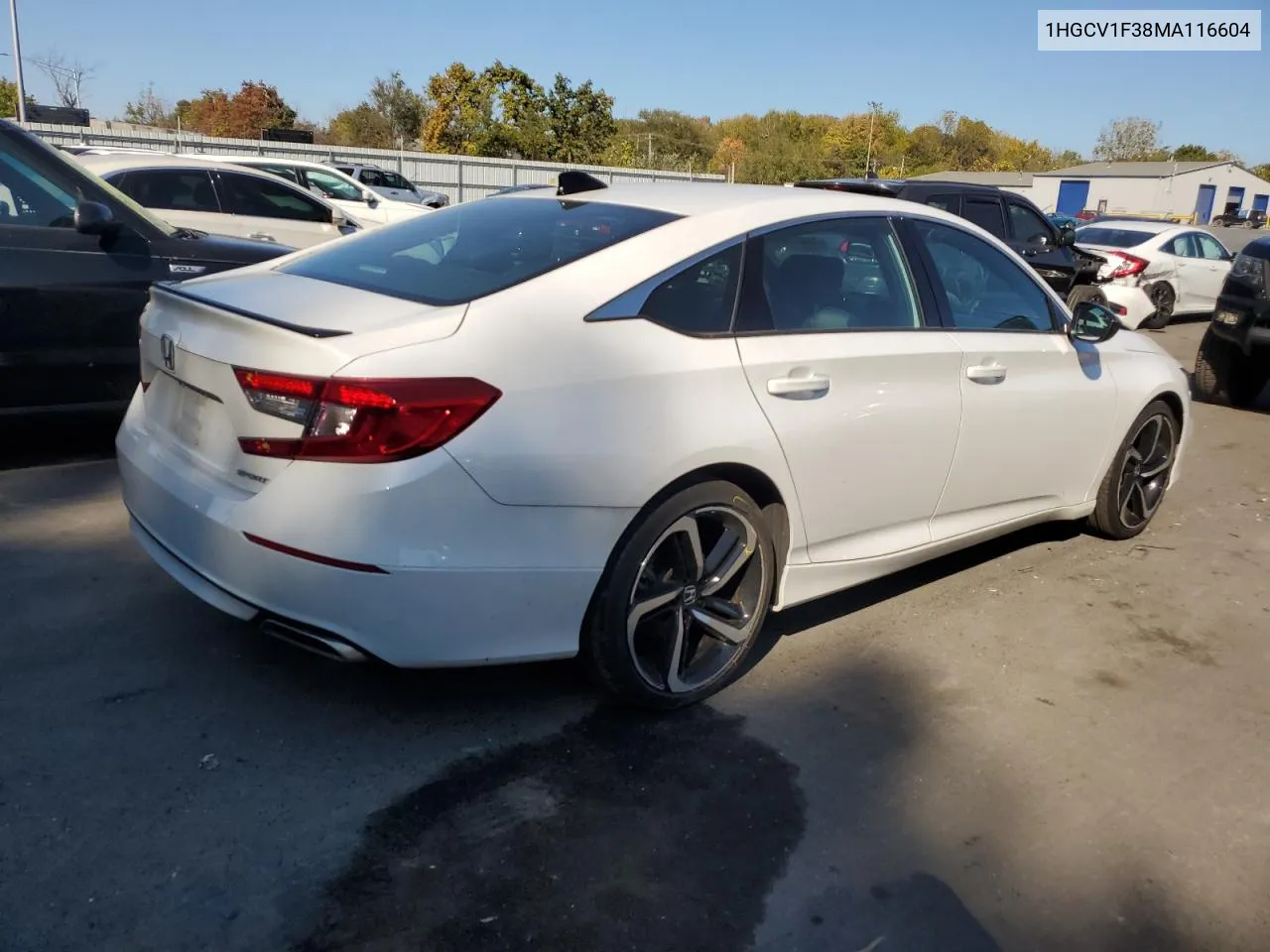 2021 Honda Accord Sport VIN: 1HGCV1F38MA116604 Lot: 75662154