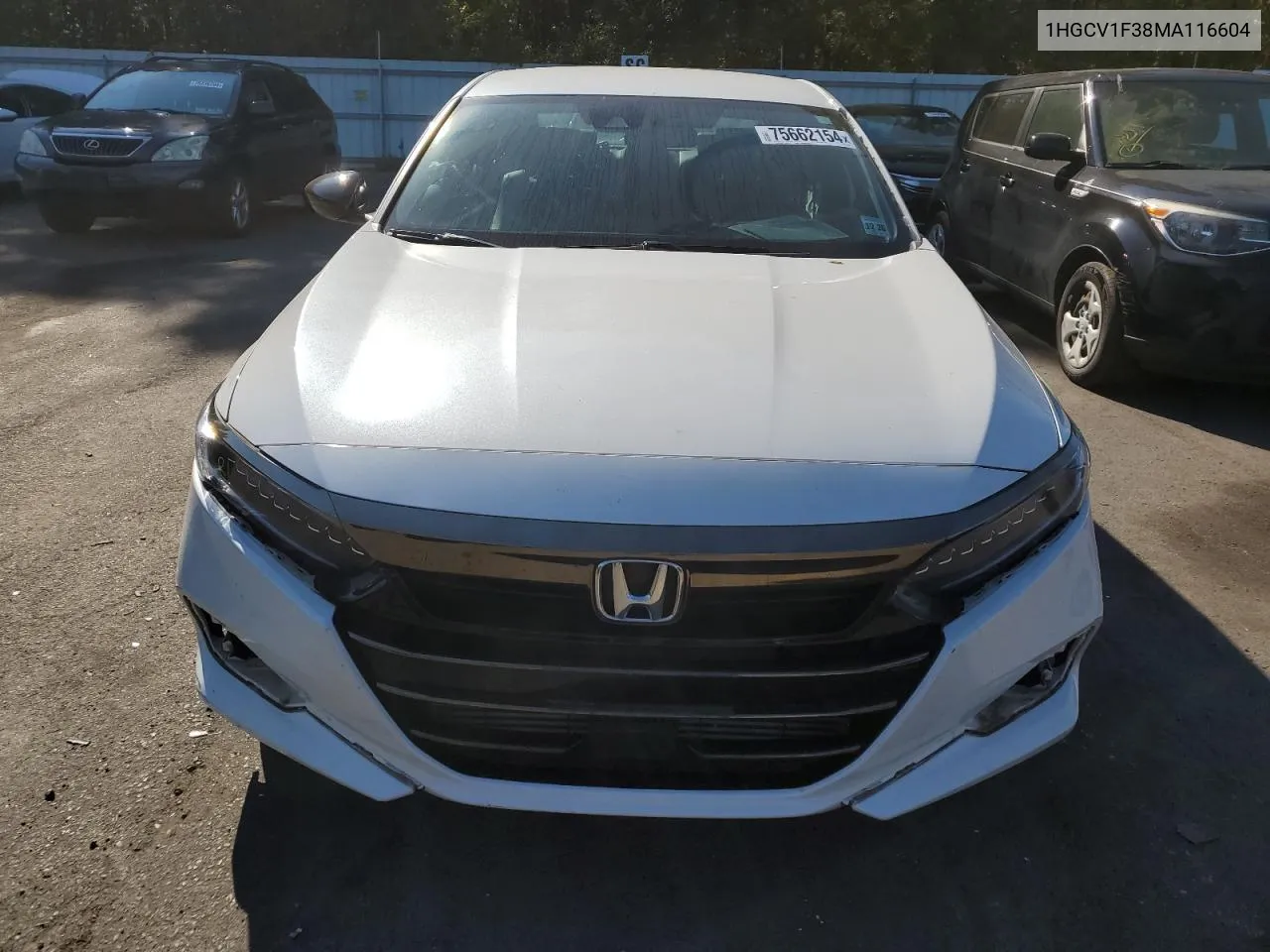 2021 Honda Accord Sport VIN: 1HGCV1F38MA116604 Lot: 75662154