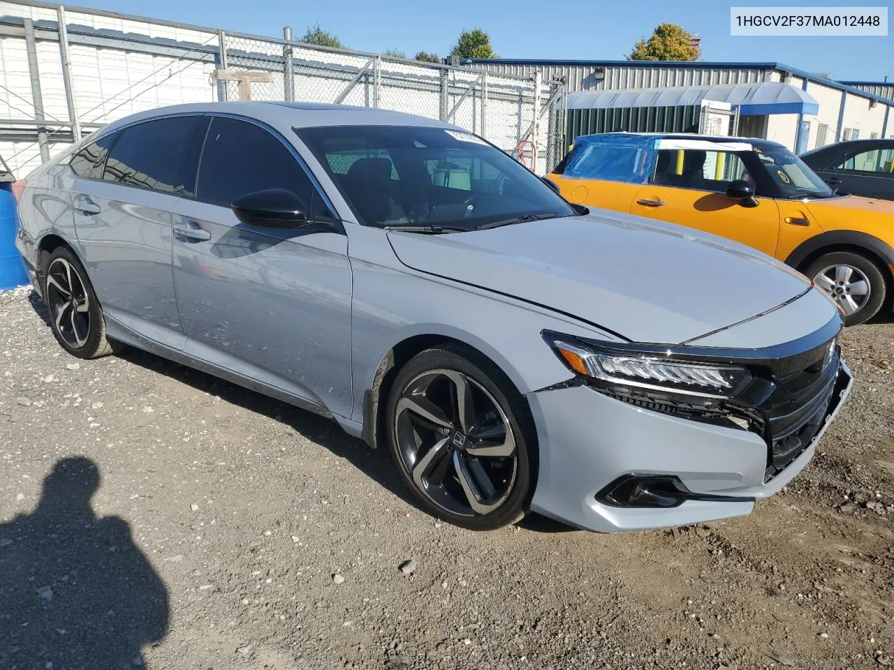 2021 Honda Accord Sport VIN: 1HGCV2F37MA012448 Lot: 75731814