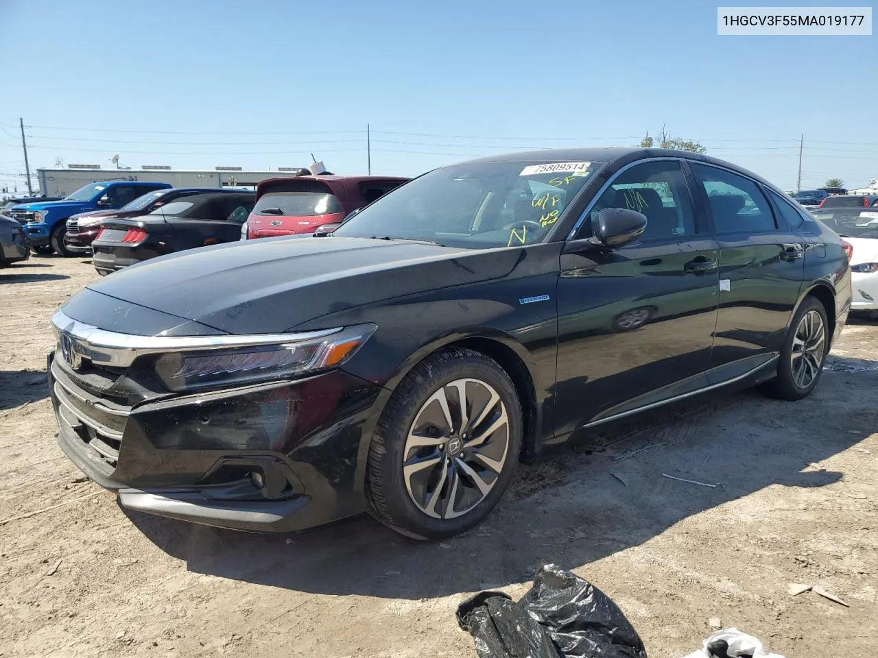 2021 Honda Accord Hybrid Exl VIN: 1HGCV3F55MA019177 Lot: 75809514