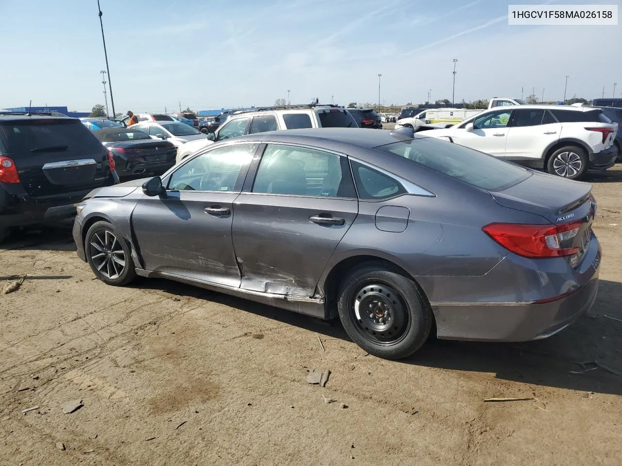 2021 Honda Accord Exl VIN: 1HGCV1F58MA026158 Lot: 75873074